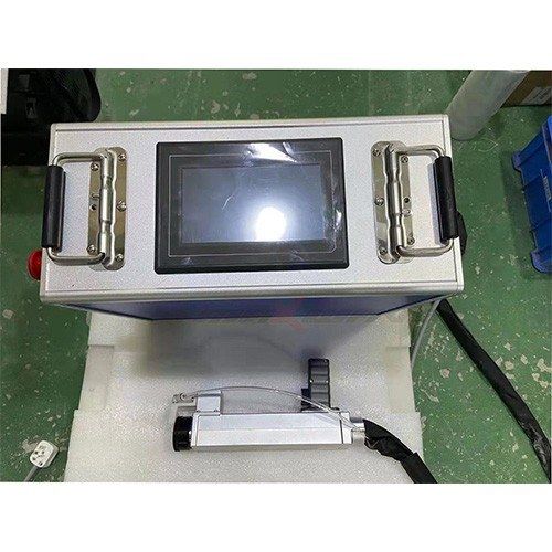 Top of an MW-LS50 housing version with a touchscreen control panel between two carry handles